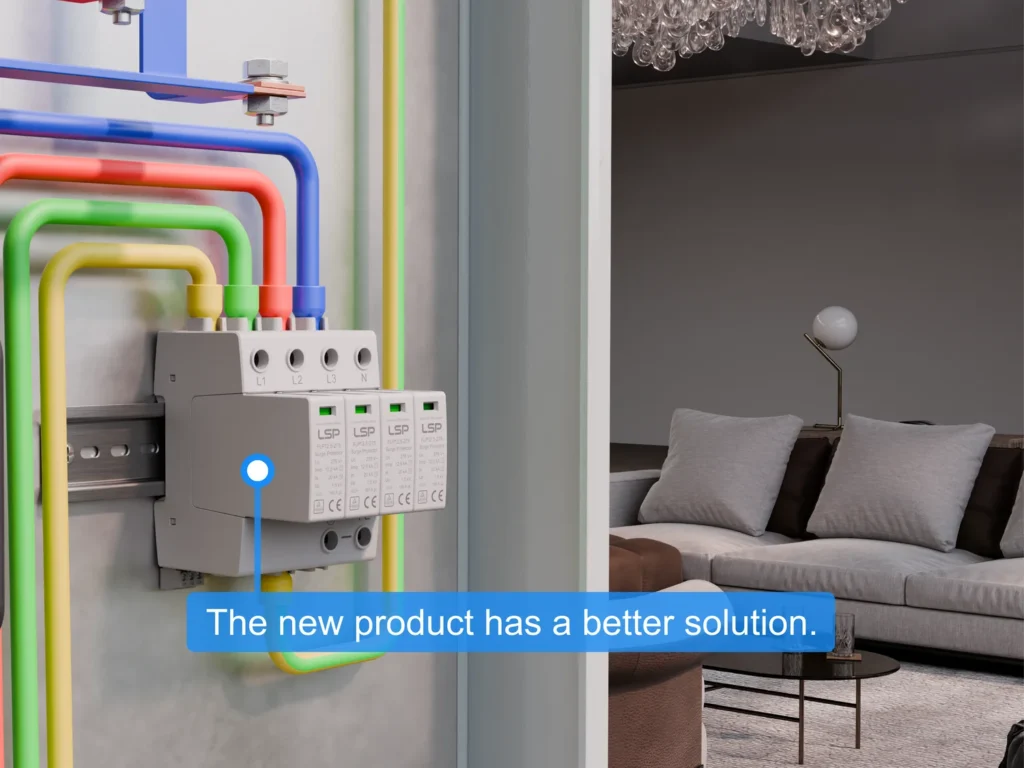Surge protection device spd effectively isolates and extinguishes arcs