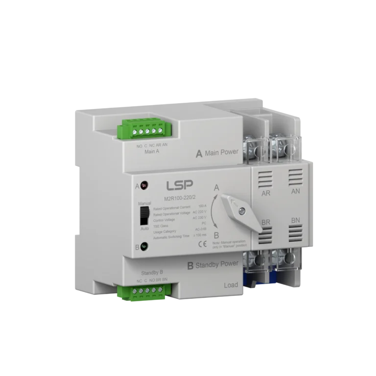 2 pole 100 Amp Single Phase Automatic Transfer Switch ATS M2R100-220-2