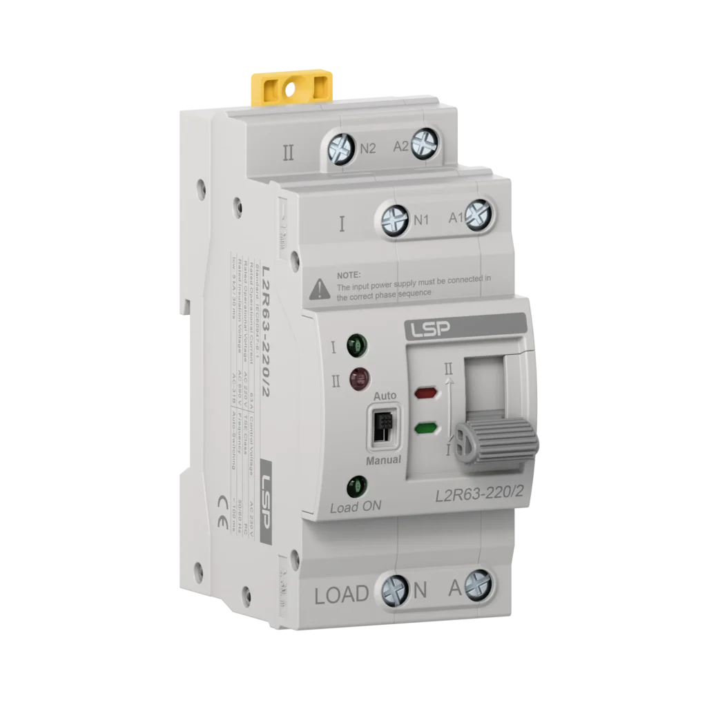 2 pole 63 Amp Single Phase Automatic Transfer Switch ATS L2R63-220-2