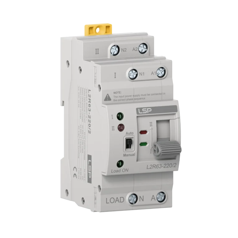 2 pole 63 Amp Single Phase Automatic Transfer Switch ATS L2R63-220-2