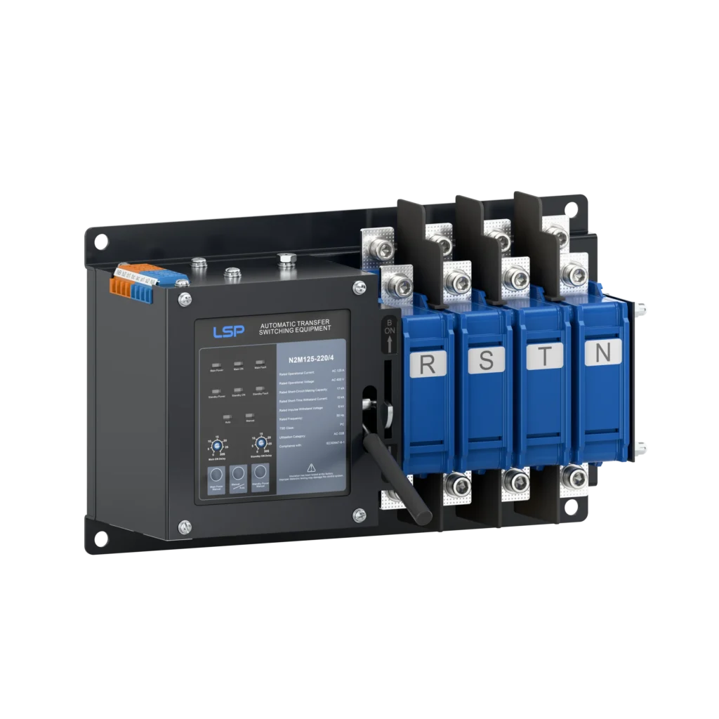 3 Phase 125 Amp Automatic Transfer Switch ATS N2M125-220-4