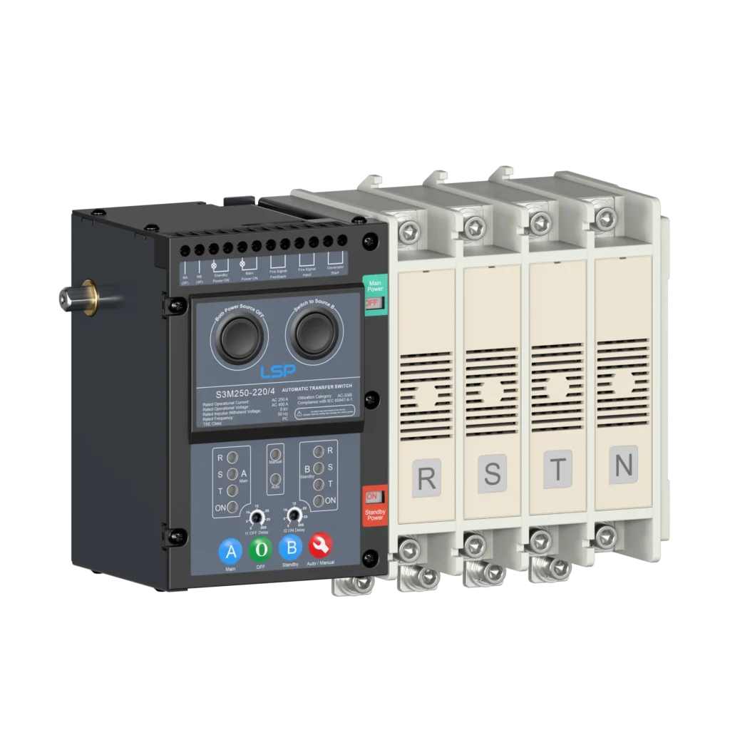 3 Phase 250 Amp Automatic Transfer Switch ATS S3M250-220-4