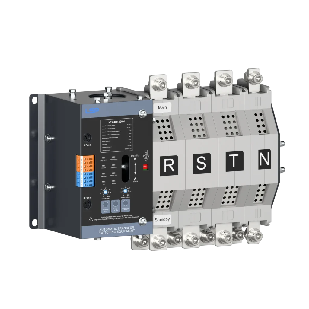 3 Phase 400 Amp Generator Automatic Transfer Switch ATS N2M400-220-4