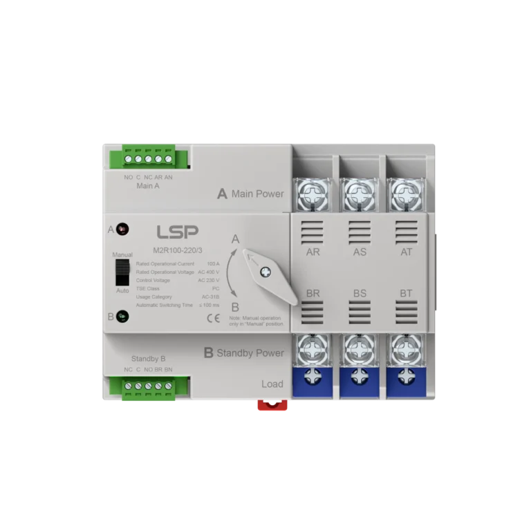 3 pole 100 Amp 3 Phase Automatic Transfer Switch ATS M2R100-220-3 img2