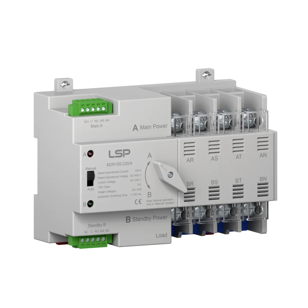 4 pole 100 Amp 3 Phase Automatic Transfer Switch ATS M2R100-220-4