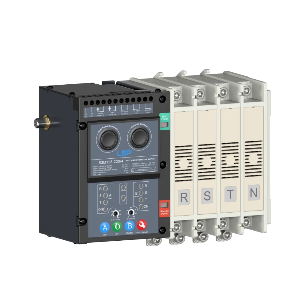 3 Phase 125 Amp Automatic Transfer Switch ATS S3M125-220-4